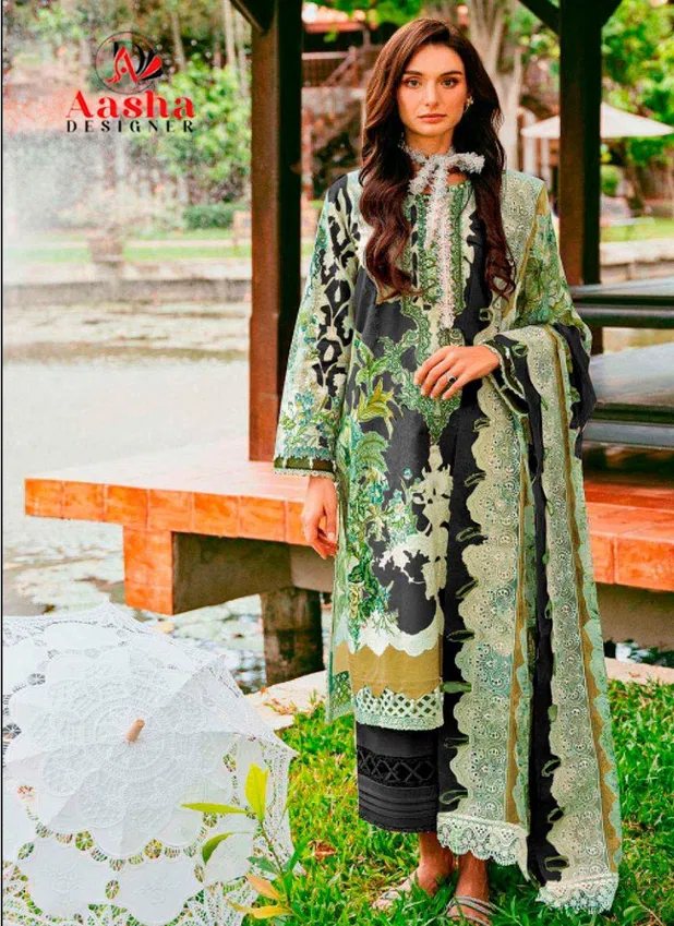 1137 Aasha Pure Cotton Embroidery Pakistani Suit Wholesale Price In Surat